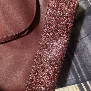 Glittery Pink Clutch and Tote Set